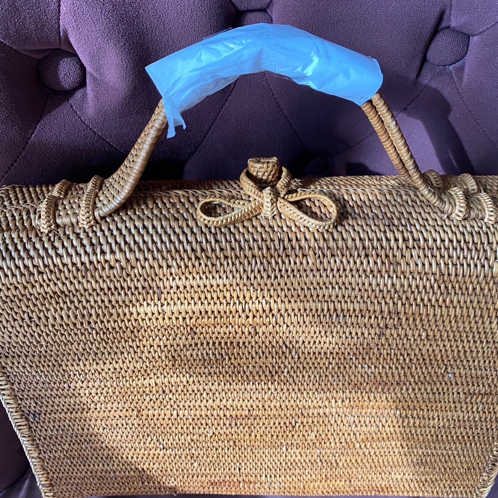 Original and unique design rattan large handbag